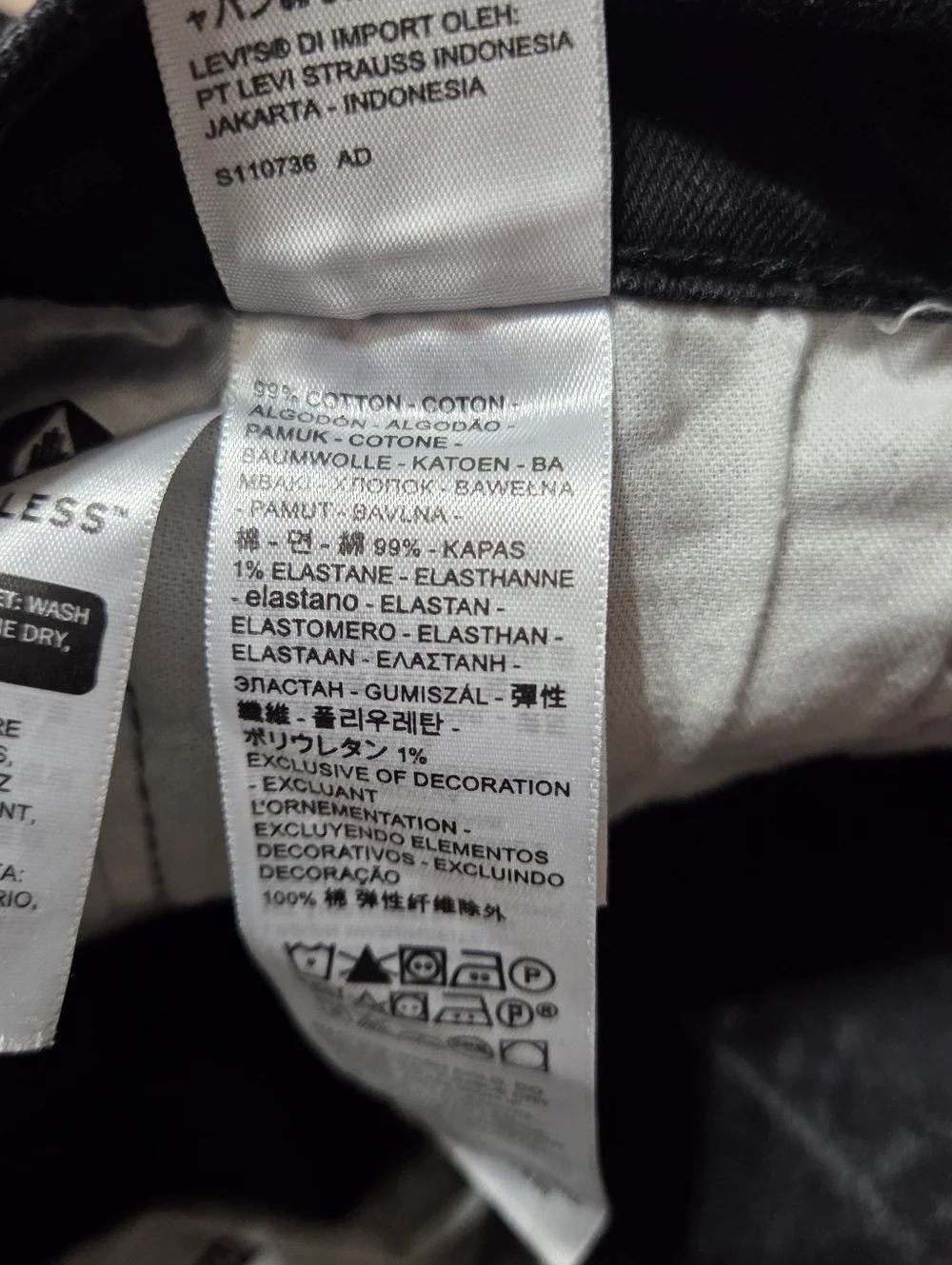 Levi's 541 Black Mens Straight Jeans Size 38x30‎ Cotton Elastine Casual Street